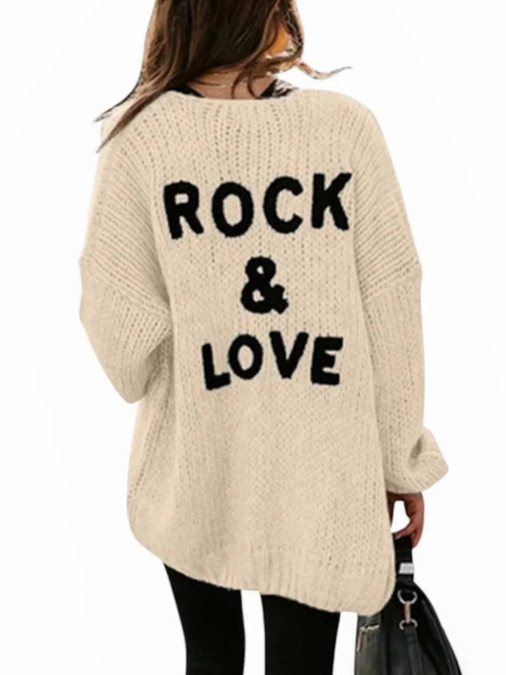 PRETTYGARDEN Women's Long Sleeve Open Front Knit Cardigan - Picture 1 of 7